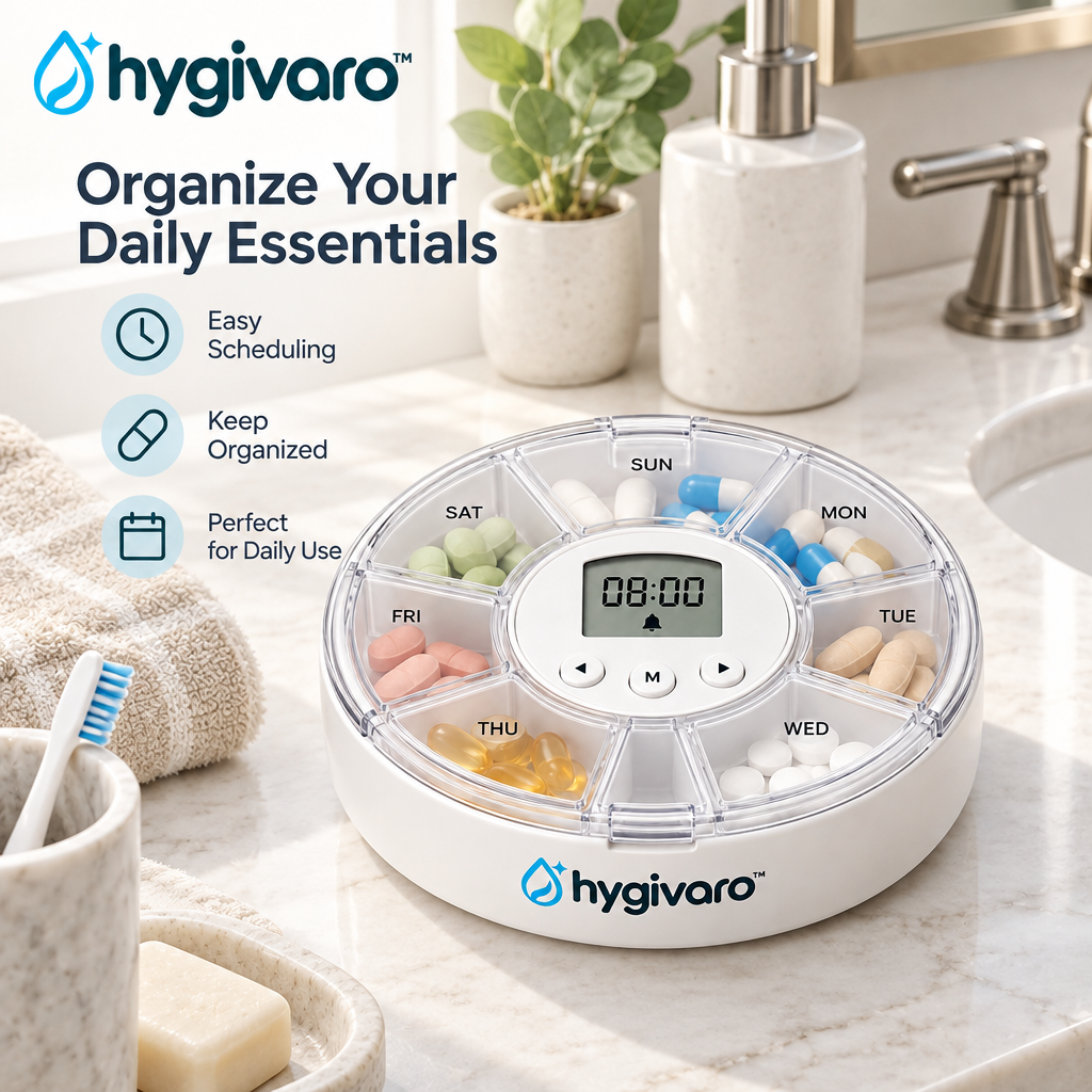 hygivaro™ Pill Organizer with Reminder — Product gallery image 2