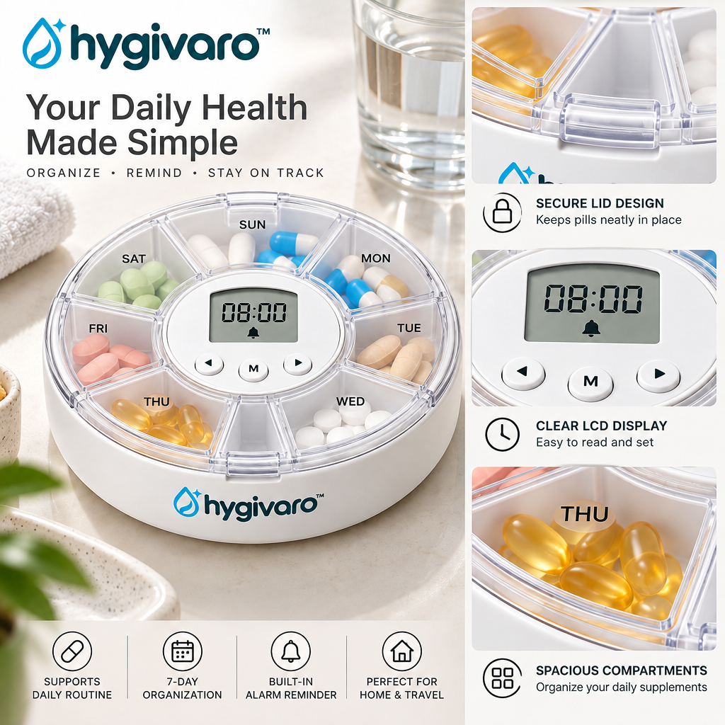 hygivaro™ Pill Organizer with Reminder — Product gallery image 5