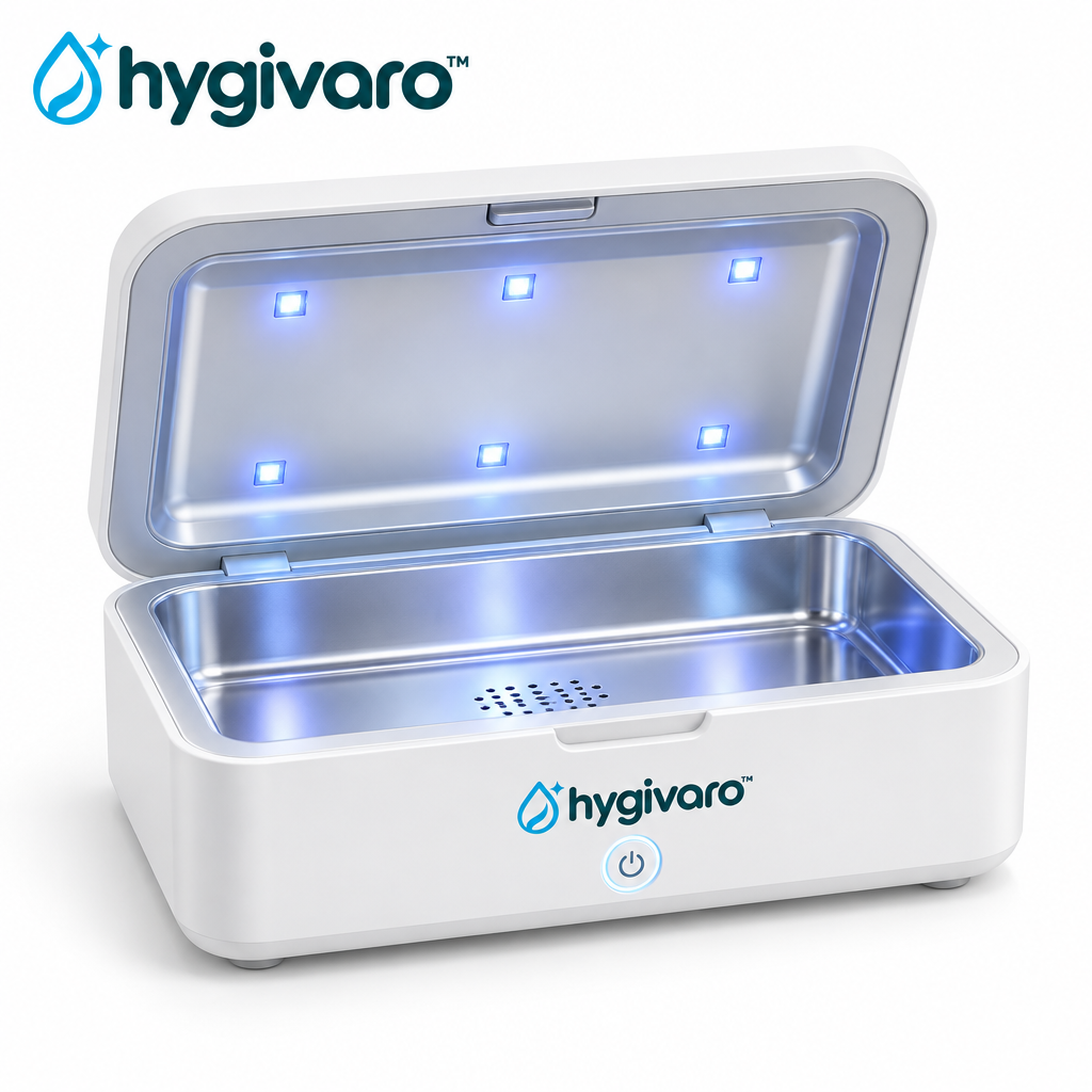 hygivaro™ UV Sanitizing Box — White background product image